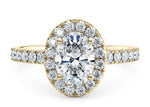 Medici Halo Yellow Gold 18k Oval Engagement Ring
