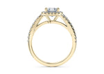 Kew Halo Yellow Gold 18k Asscher Engagement Ring