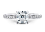 Victoria Diamond Band Platinum Asscher Engagement Ring