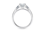 Florence Trilogy Platinum Princess Engagement Ring