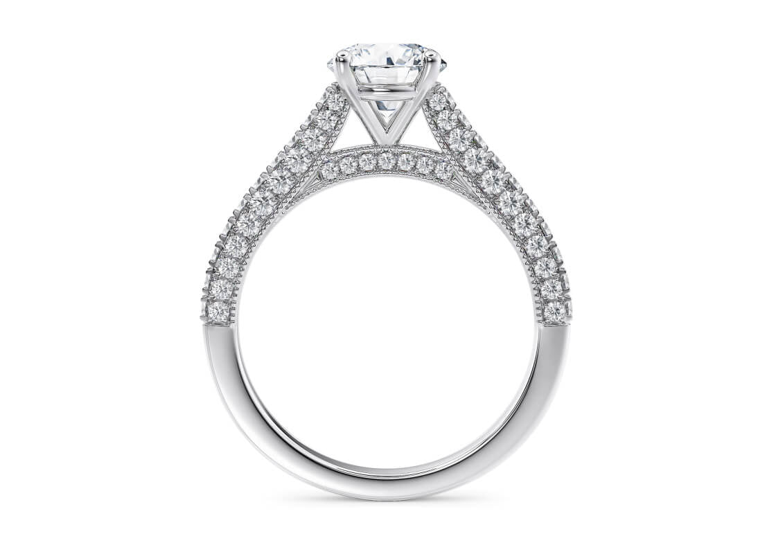 Bloomsbury Vintage Platinum Round Engagement Ring