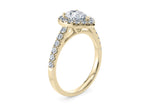 Medici Halo Yellow Gold 18k Pear Engagement Ring