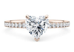 Aria Diamond Band Rose Gold 18k Heart Engagement Ring