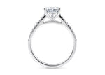 1477 Vintage Platinum Heart Engagement Ring