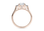 Paris Trilogy Rose Gold 18k Round Engagement Ring