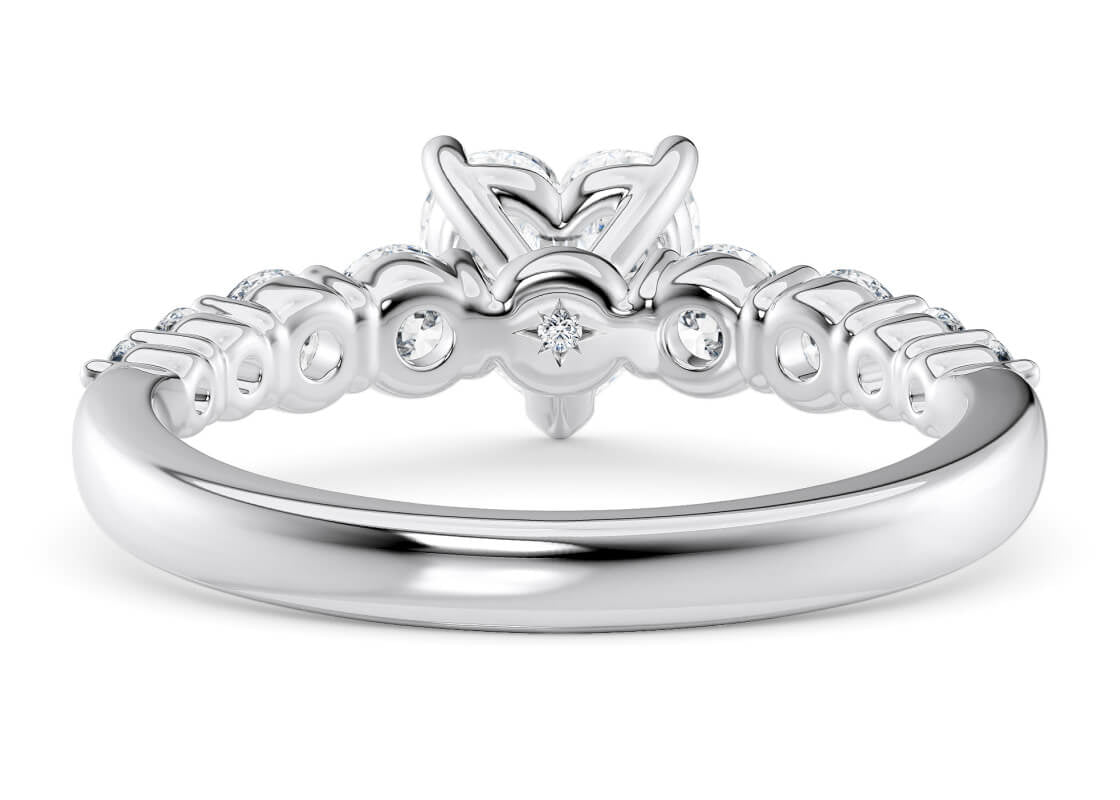 Lyra Diamond Band Platinum Heart Engagement Ring