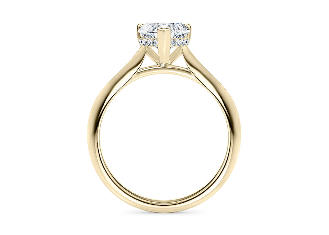 Hope Solitaire Yellow Gold 18k Heart Engagement Ring