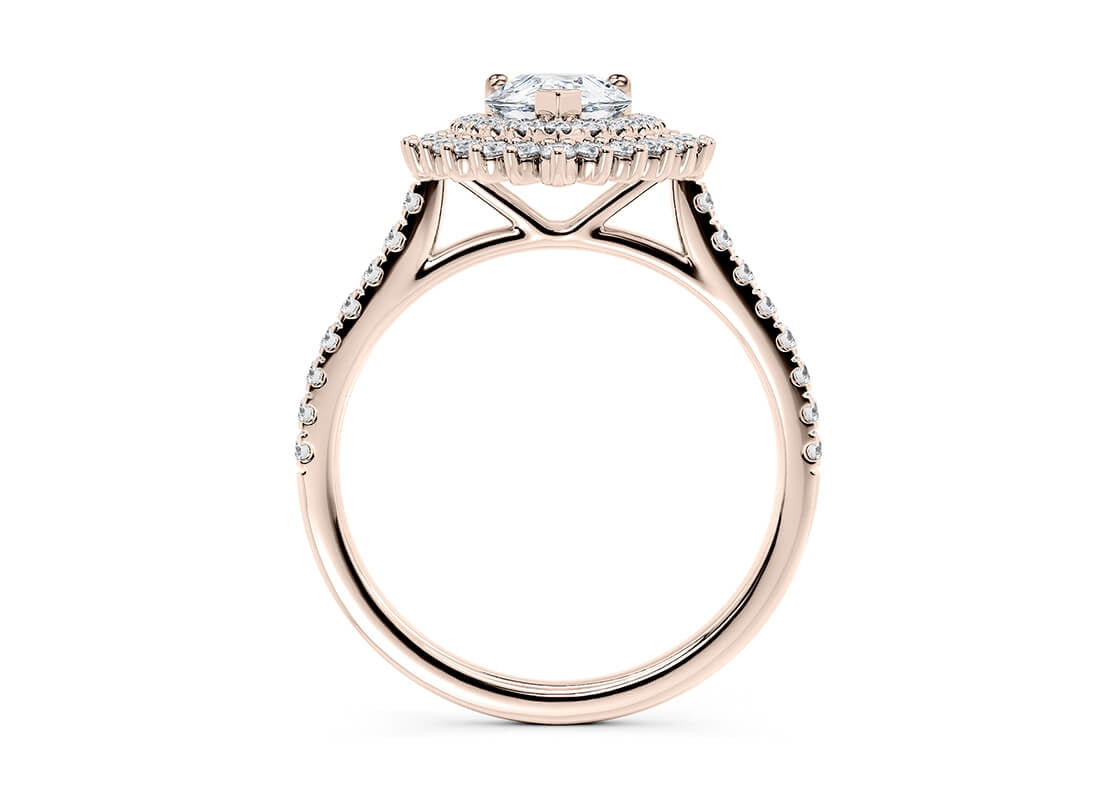 Berkeley Halo Rose Gold 18k Pear Engagement Ring