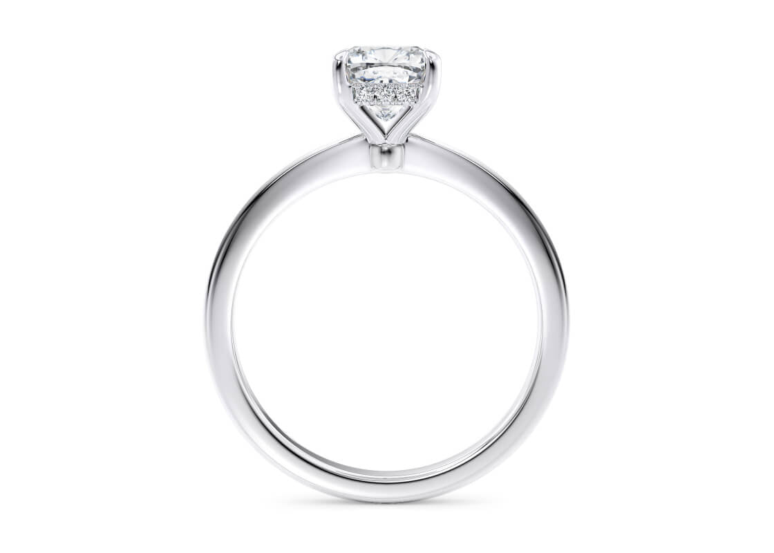 Starlight Solitaire Platinum Cushion Engagement Ring