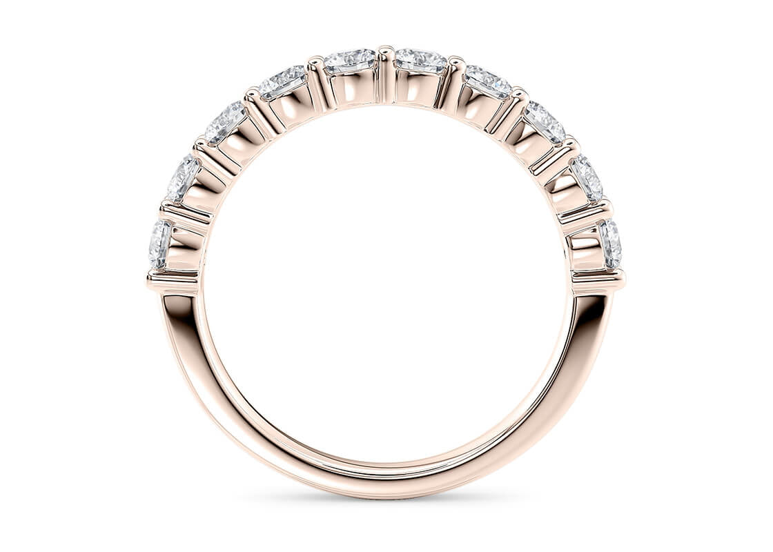 Mayfair Half Set Rose Gold 18k Natural Eternity Ring