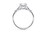 Jasmine Vintage Platinum Princess Engagement Ring