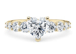 Lyra Diamond Band Yellow Gold 18k Heart Engagement Ring