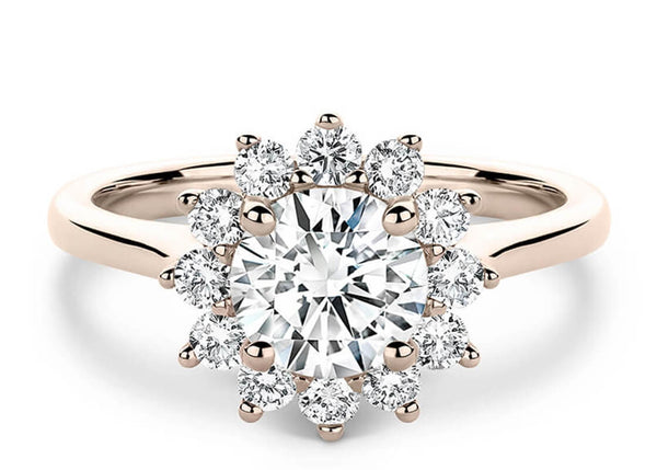 Edwardia Halo Engagement Ring