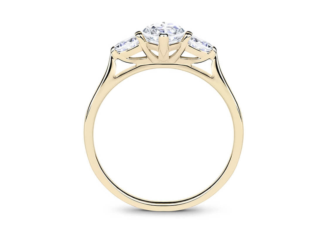 Barcelona Trilogy Yellow Gold 18k Marquise Engagement Ring