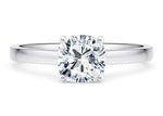 1477 Classic Solitaire Platinum Cushion Engagement Ring