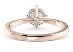 Asteria Compass Diamond Band Rose Gold 18k Round Engagement Ring
