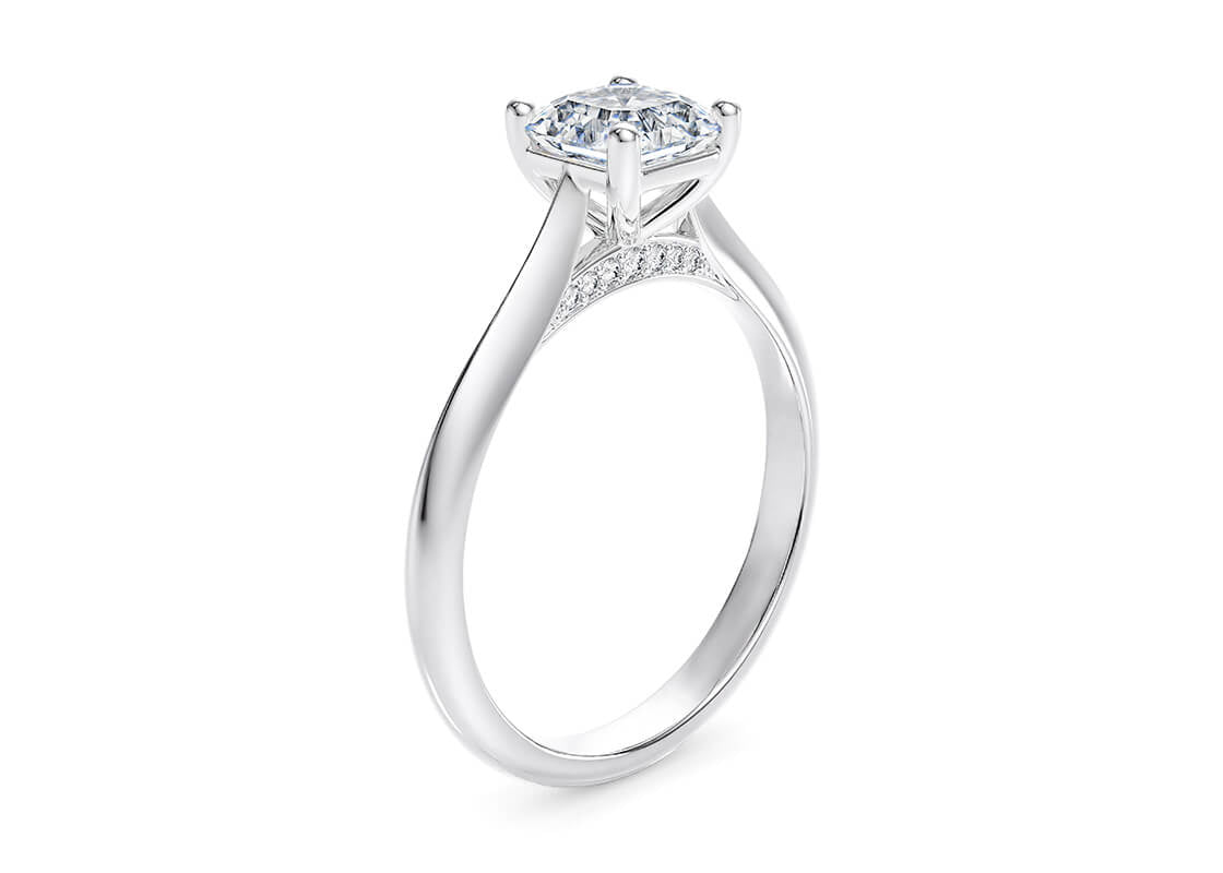 Iris Solitaire Platinum Asscher Engagement Ring
