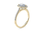 Aphrodite Halo Yellow Gold 18k Pear Engagement Ring