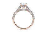 Bloomsbury Vintage Rose Gold 18k Princess Engagement Ring