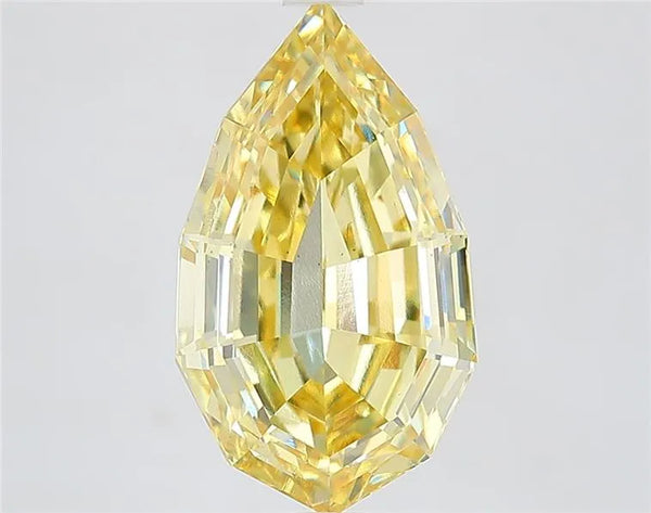 4.29ct Pear Lab Grown Diamond (Colour Fancy Yellow, Clarity VS2, IGI Certified)