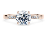 Delicacy Vintage Rose Gold 18k Round Engagement Ring