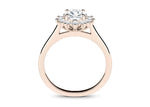 Edwardia Halo Rose Gold 18k Oval Engagement Ring