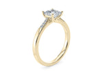 Thea Diamond Band Yellow Gold 18k Princess Engagement Ring