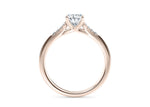 Thea Diamond Band Rose Gold 18k Oval Engagement Ring