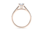 1477 Vintage Rose Gold 18k Asscher Engagement Ring
