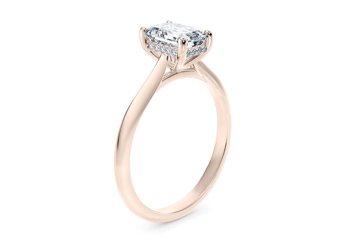 Hope Solitaire Rose Gold 18k Emerald Engagement Ring