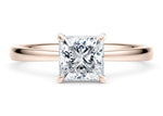 Starlight Solitaire Rose Gold 18k Princess Engagement Ring