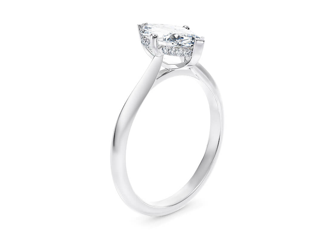 Hope Solitaire Platinum Marquise Engagement Ring