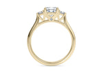 Paris Trilogy Yellow Gold 18k Cushion Engagement Ring