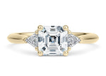 Paris Trilogy Yellow Gold 18k Asscher Engagement Ring