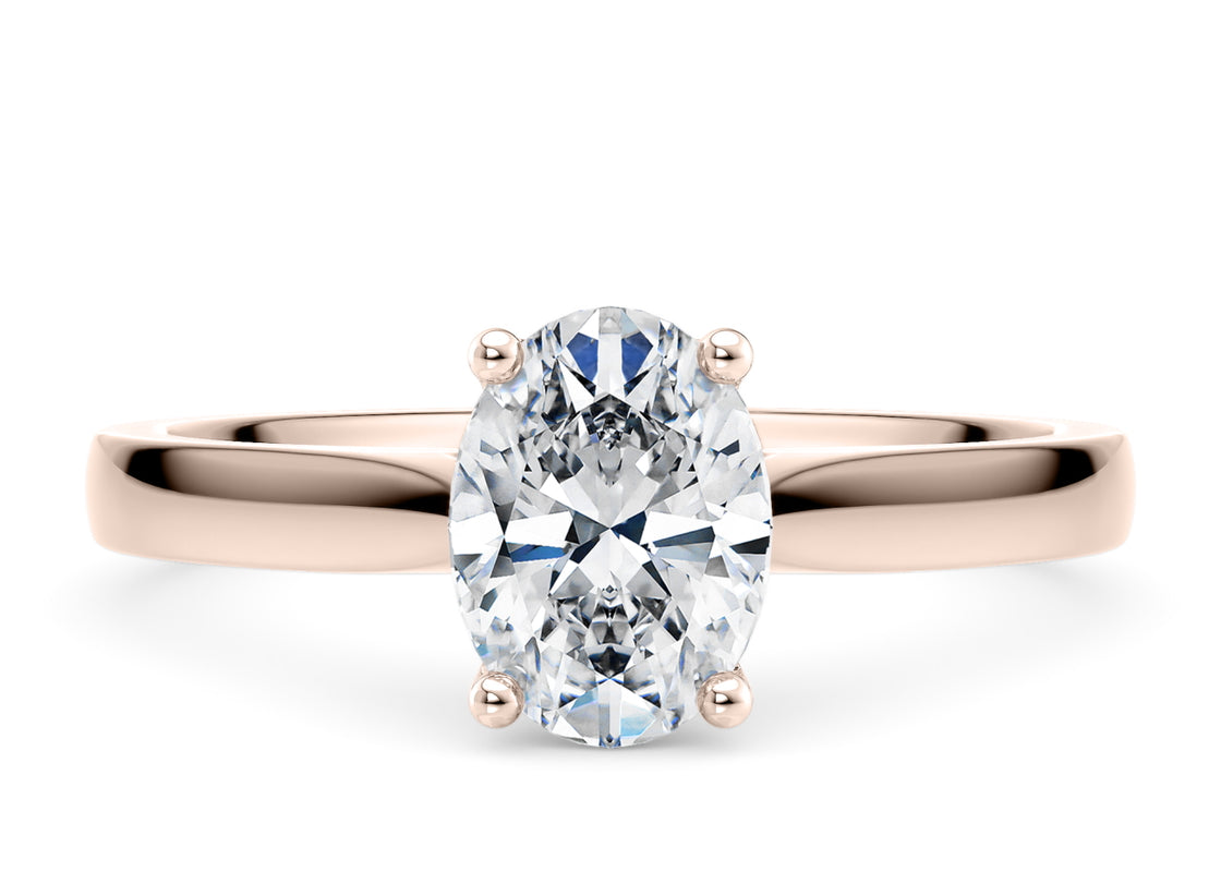 Contour Solitaire Rose Gold 18k Oval Engagement Ring