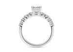 Lyra Diamond Band Platinum Princess Engagement Ring