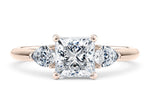 Florence Trilogy Rose Gold 18k Princess Engagement Ring