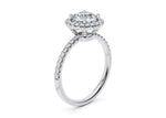 Isabella Halo Platinum Round Engagement Ring