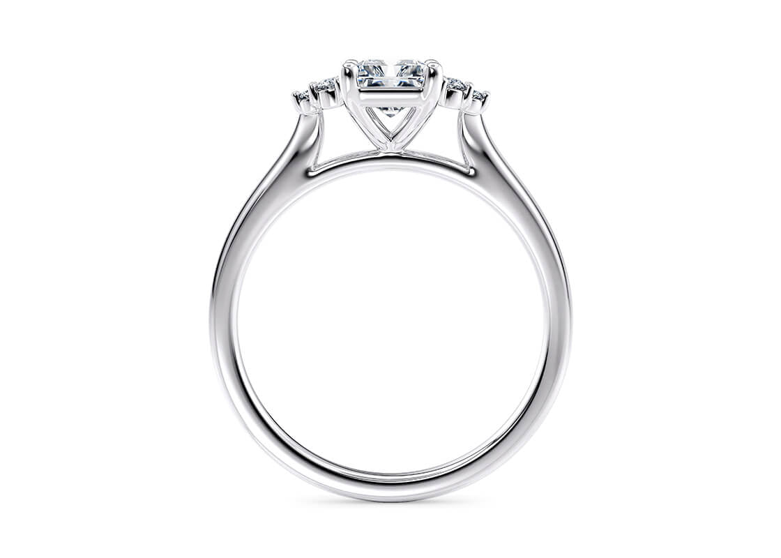 Rosa Vintage Platinum Radiant Engagement Ring