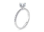 Asteria Compass Diamond Band Platinum Asscher Engagement Ring