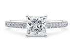 1477 Vintage Platinum Princess Engagement Ring