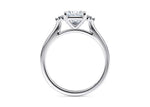 Rosa Vintage Platinum Princess Engagement Ring