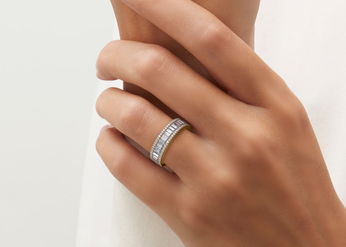 Anastasia Yellow Gold 18k Full Set Natural Eternity Ring