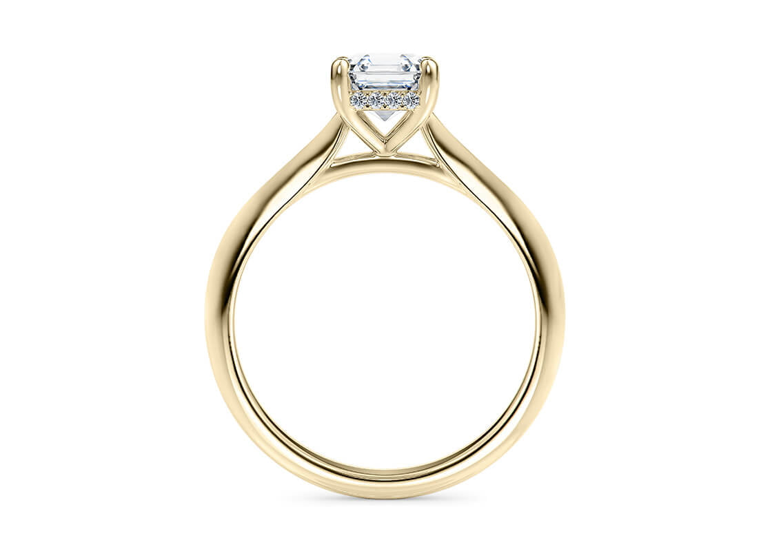 Hope Solitaire Yellow Gold 18k Asscher Engagement Ring