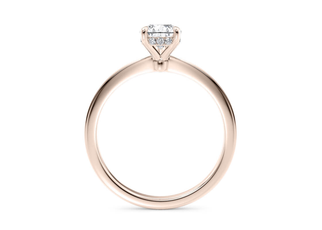 Starlight Solitaire Rose Gold 18k Pear Engagement Ring