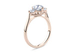 Roma Trilogy Rose Gold 18k Heart Engagement Ring