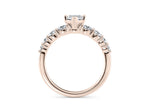 Lyra Diamond Band Rose Gold 18k Marquise Engagement Ring