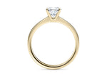 Delicacy Solitaire Yellow Gold 18k Cushion Engagement Ring