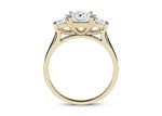 Barcelona Trilogy Yellow Gold 18k Princess Engagement Ring