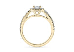 Kew Halo Yellow Gold 18k Emerald Engagement Ring